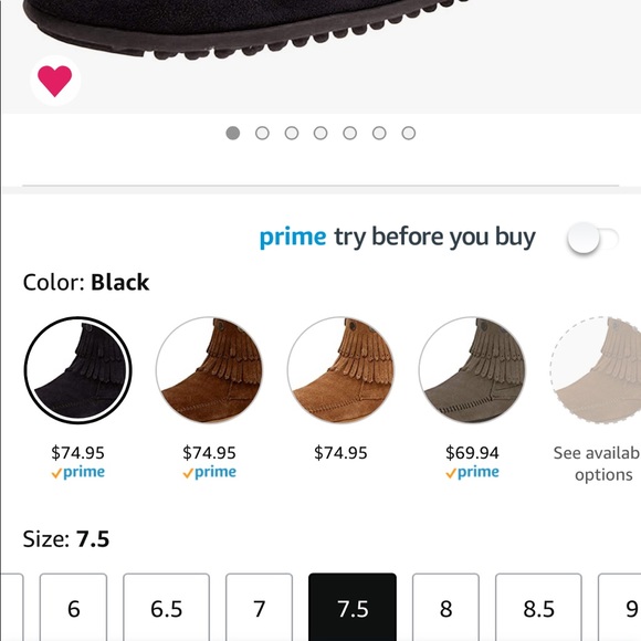 Women’s Winnetonka Double Fringe Moccasin Boots - Picture 2 of 7